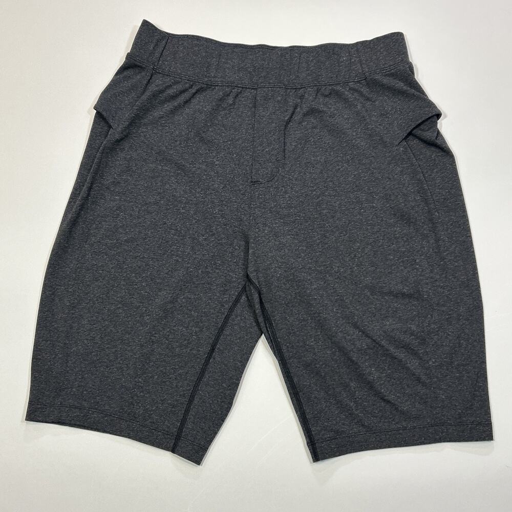 Lululemon Men's Large Gray Athletic Shorts Drawstring Stretch Training Gym 11”